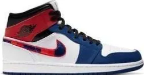 Air Jordan 1 Mid SE Multi-Color Swoosh - 852542-146