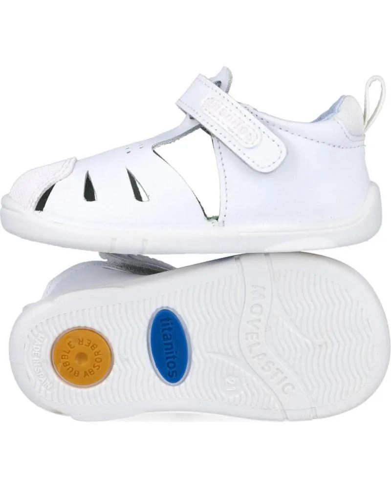 Bebé de Niño TITANITOS B500 LATE SANDALIAS BEBE BLANCO