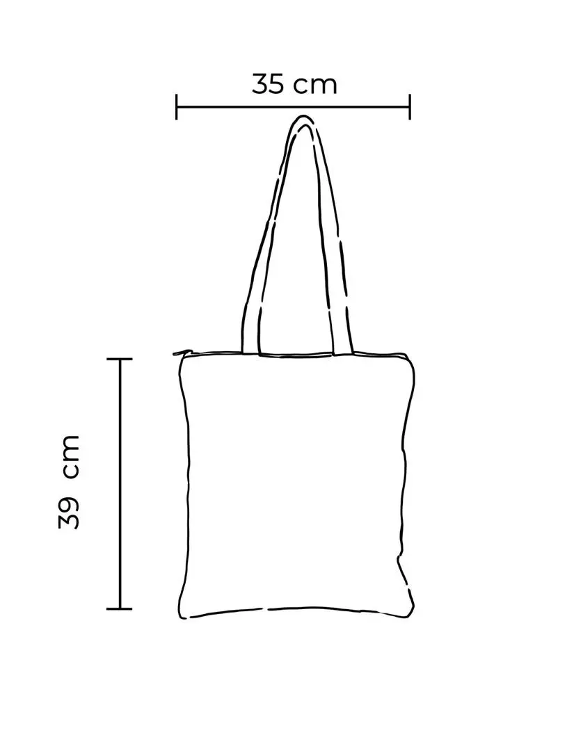 Bolso tote bag con triángulos de tela reciclada