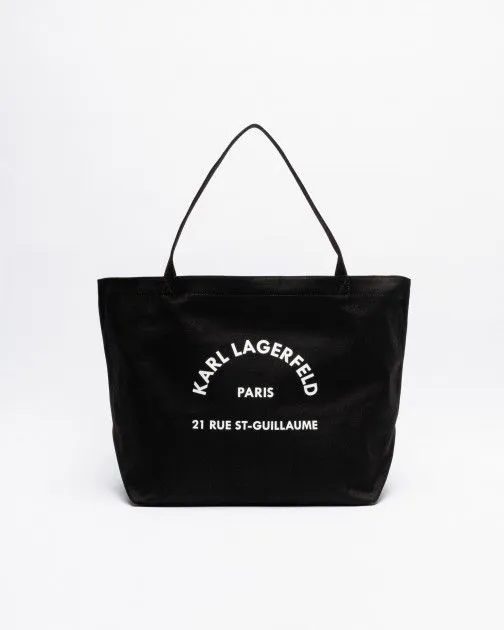 Bolso tote Karl Lagerfeld K/Rue ST Guillaume Canvas Tote Negro