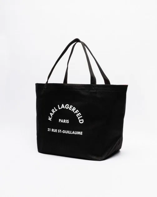 Bolso tote Karl Lagerfeld K/Rue ST Guillaume Canvas Tote Negro