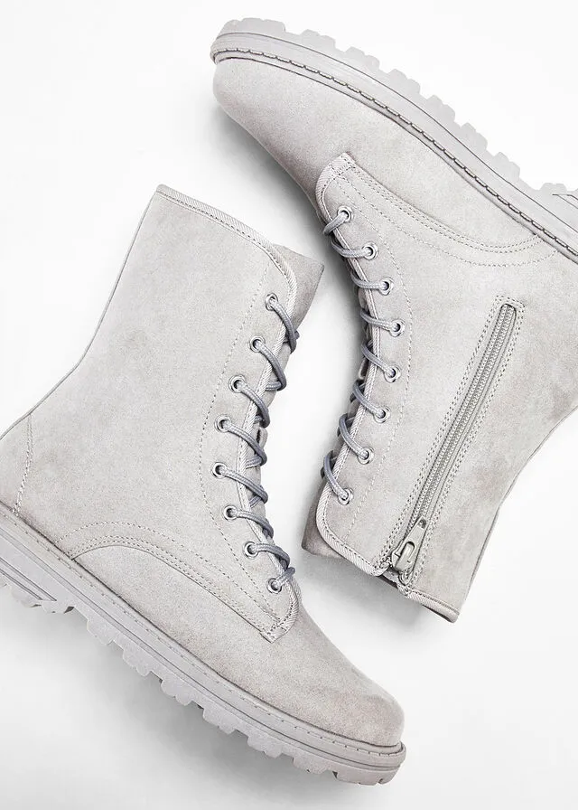 Botas con cordones Gris claro