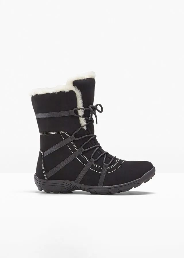 Botas de cordones para invierno Negro