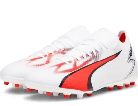 Botas Fútbol Puma Ultra Match MG Blancas