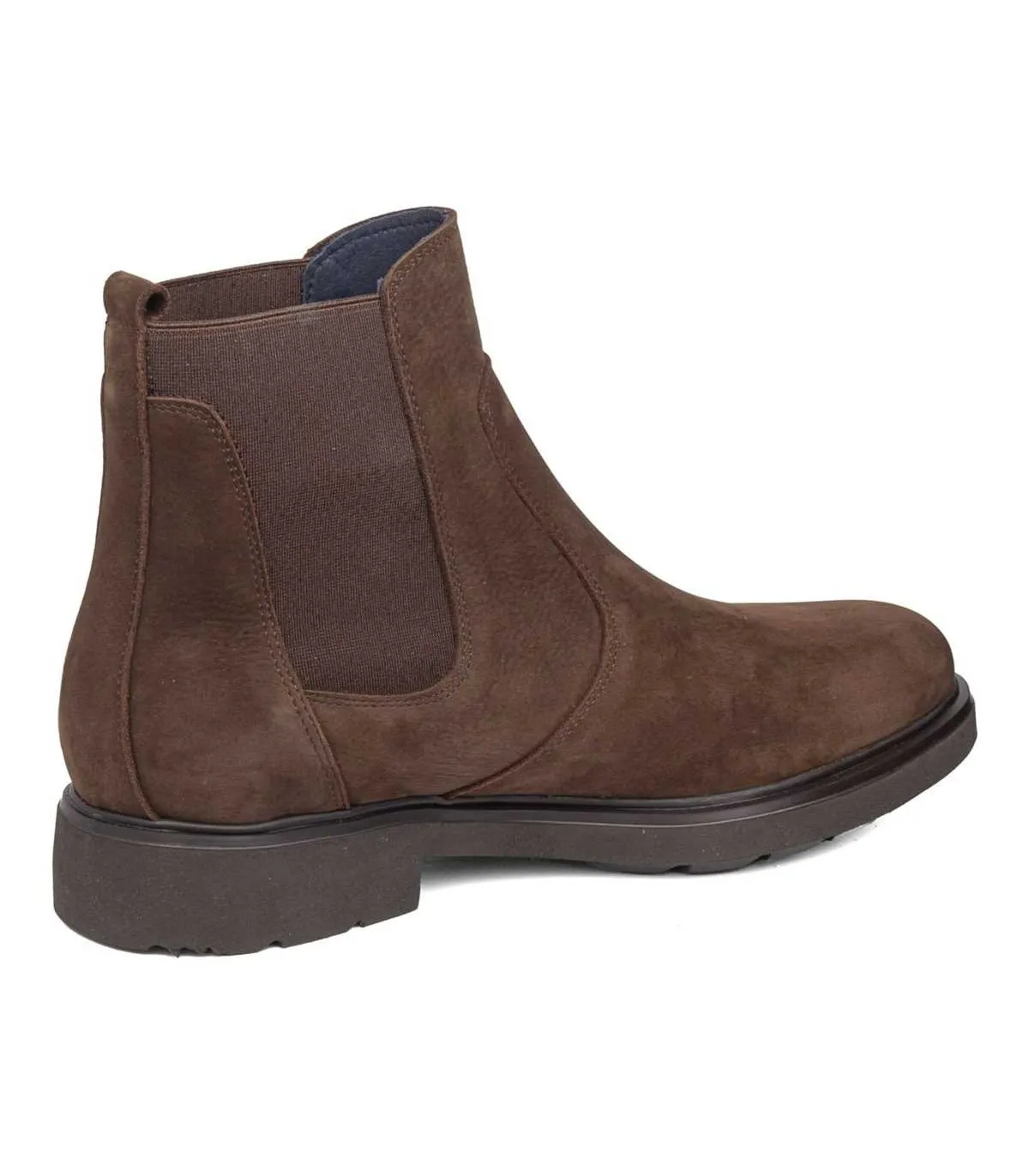 Botín para hombre en nobuck marron