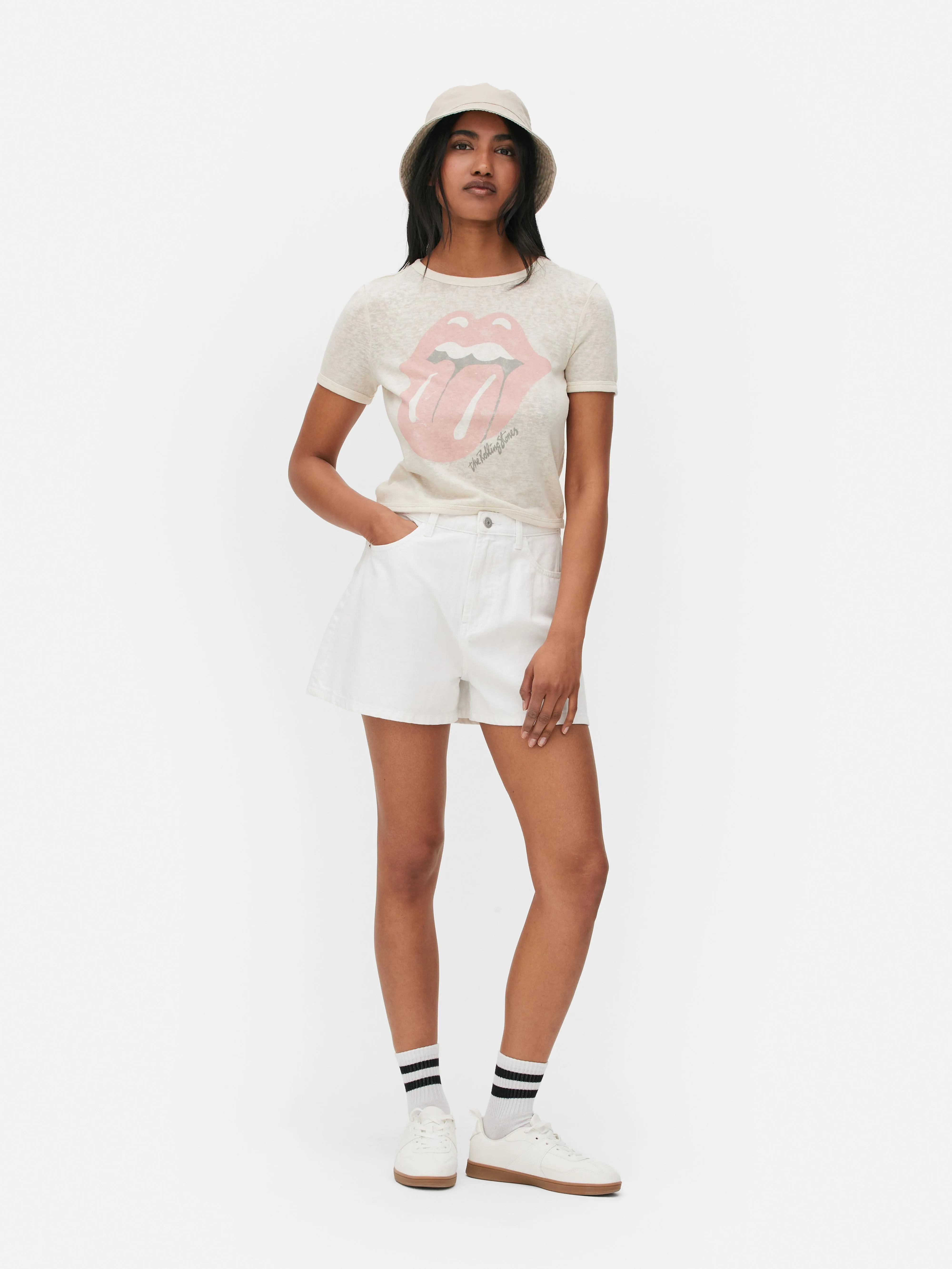 Camiseta corta con el logotipo de los Rolling Stones