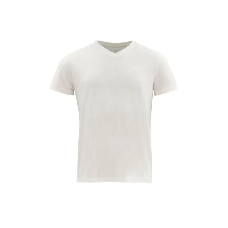 Camiseta Devold HAREID MERINO 200 TEE V-NECK MAN (WHITE) hombre