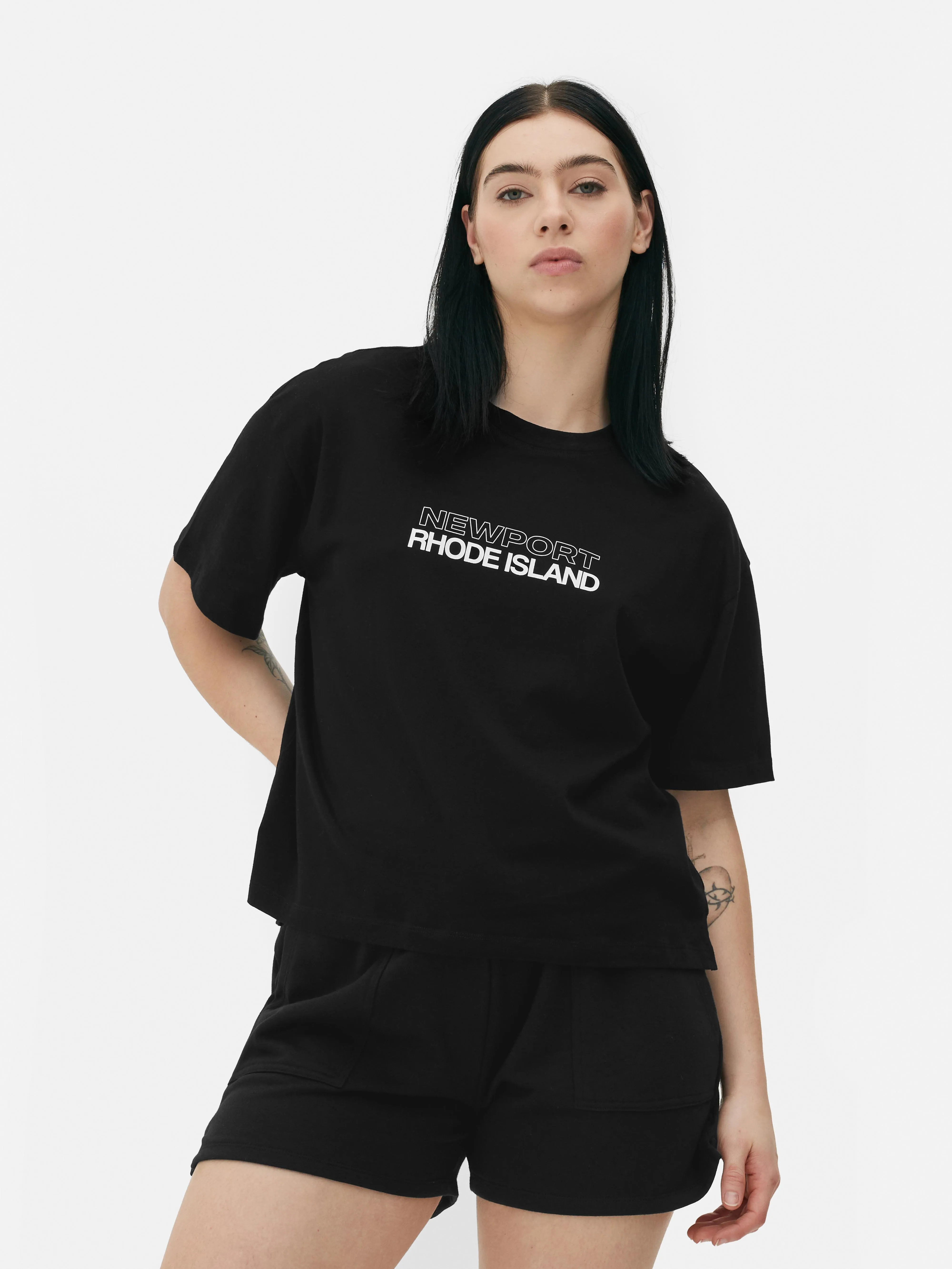 Camiseta estampada de corte oversize