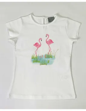 Camiseta Flamencos y Braga Niña Mon Petit Bonbon Safari