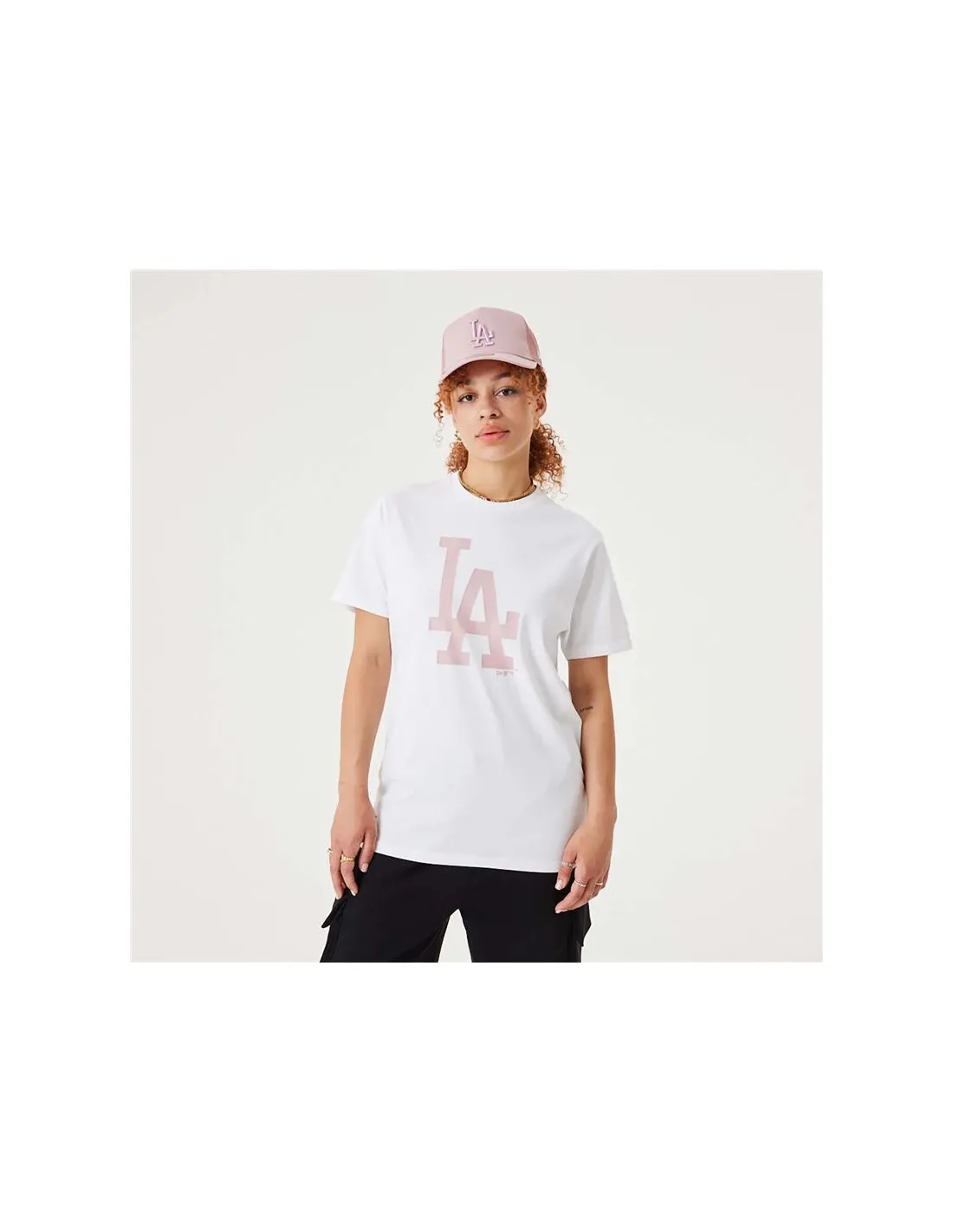 Camiseta New Era League Essentials LA Dodgers Blanco Hombre