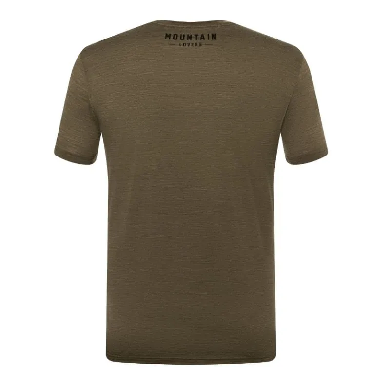 Camiseta SUPER.NATURAL M SKIING BEAR TEE (Olive Night Melange/Jet Black)