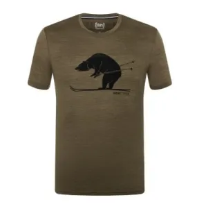 Camiseta SUPER.NATURAL M SKIING BEAR TEE (Olive Night Melange/Jet Black)