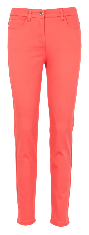 CAROLL TONYB - Pantalón slim de mezcla de algodón en rojo