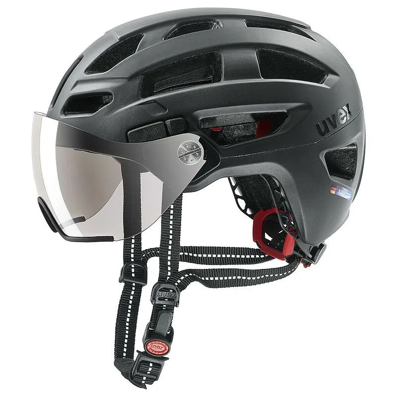 Casco bicicleta urbana Uvex FINALE VISOR (All Black)