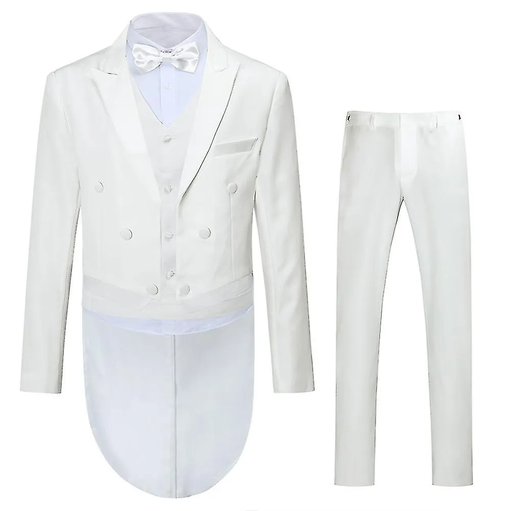 Cloudstyle Men's 3 Piece Solid Color Slim Fit Banquet Tuxedo Set