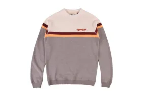 COLOR BLOCK FLEECE CREW W00 WHITE