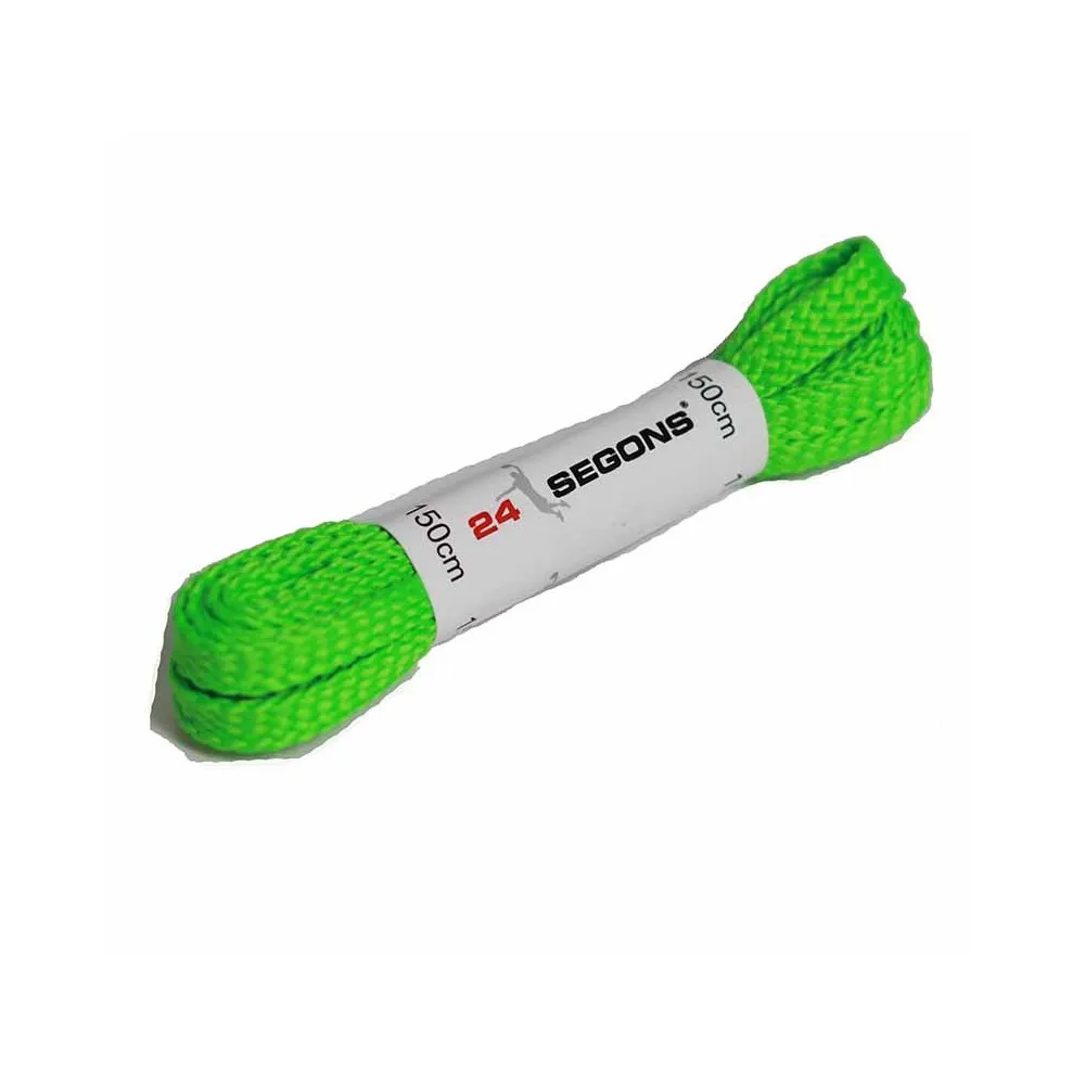 Cordones Planos Verde Fluor 150cm