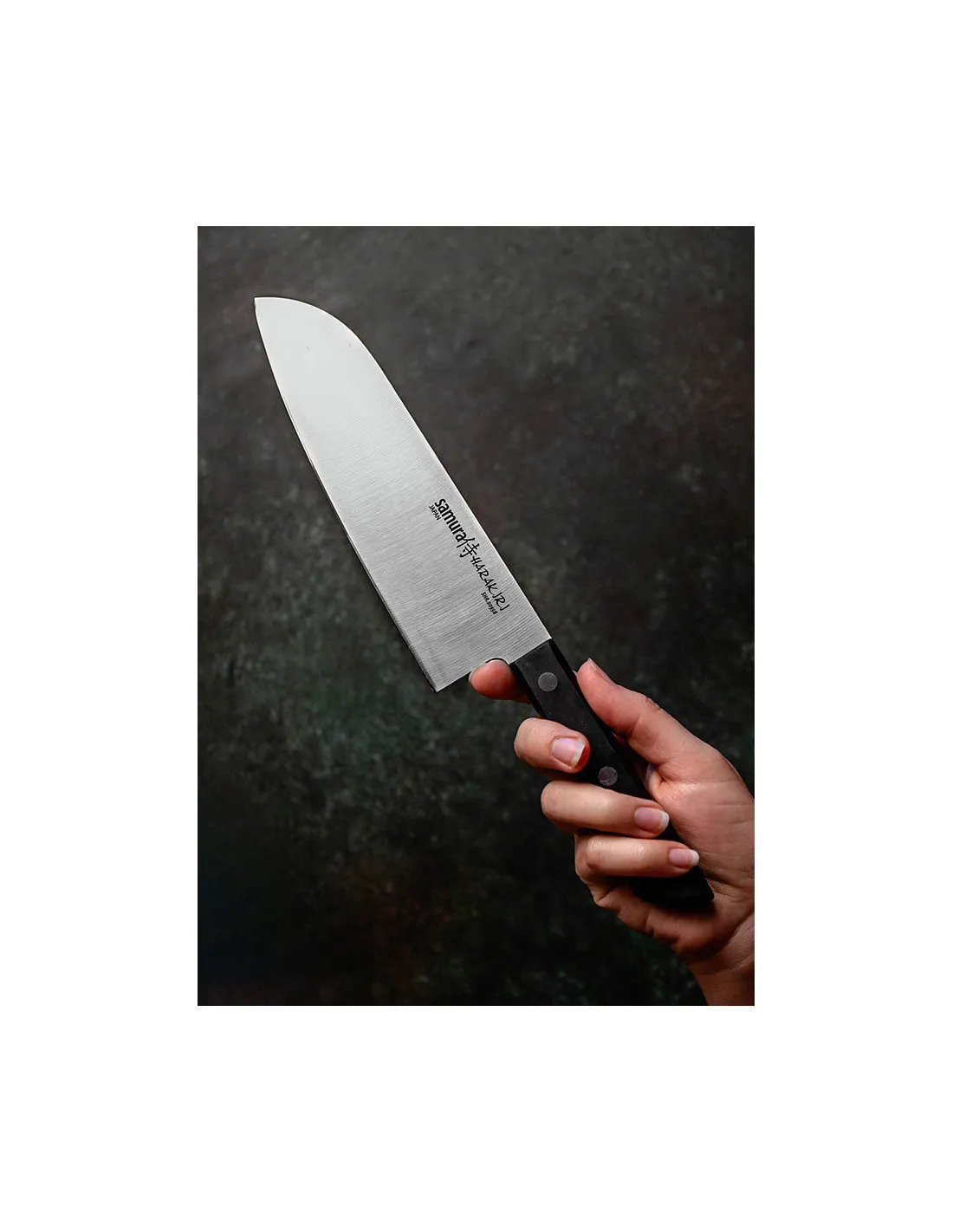 Cuchillo Japonés Santoku Samura Harakiri, hoja 180 mm.