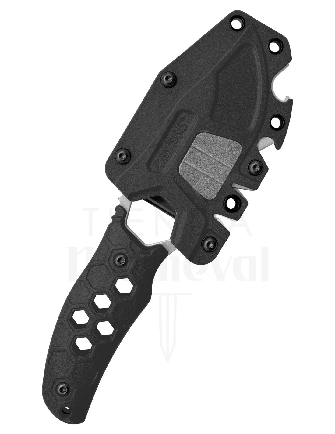 Cuchillo Outdoor Camillus modelo COMB, con funda