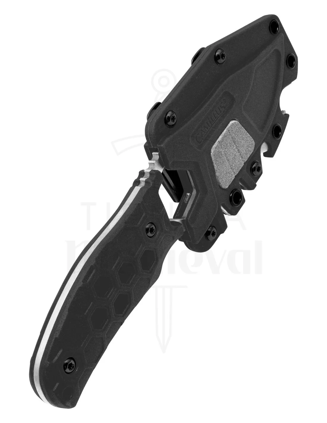 Cuchillo Outdoor Camillus modelo COMB, con funda