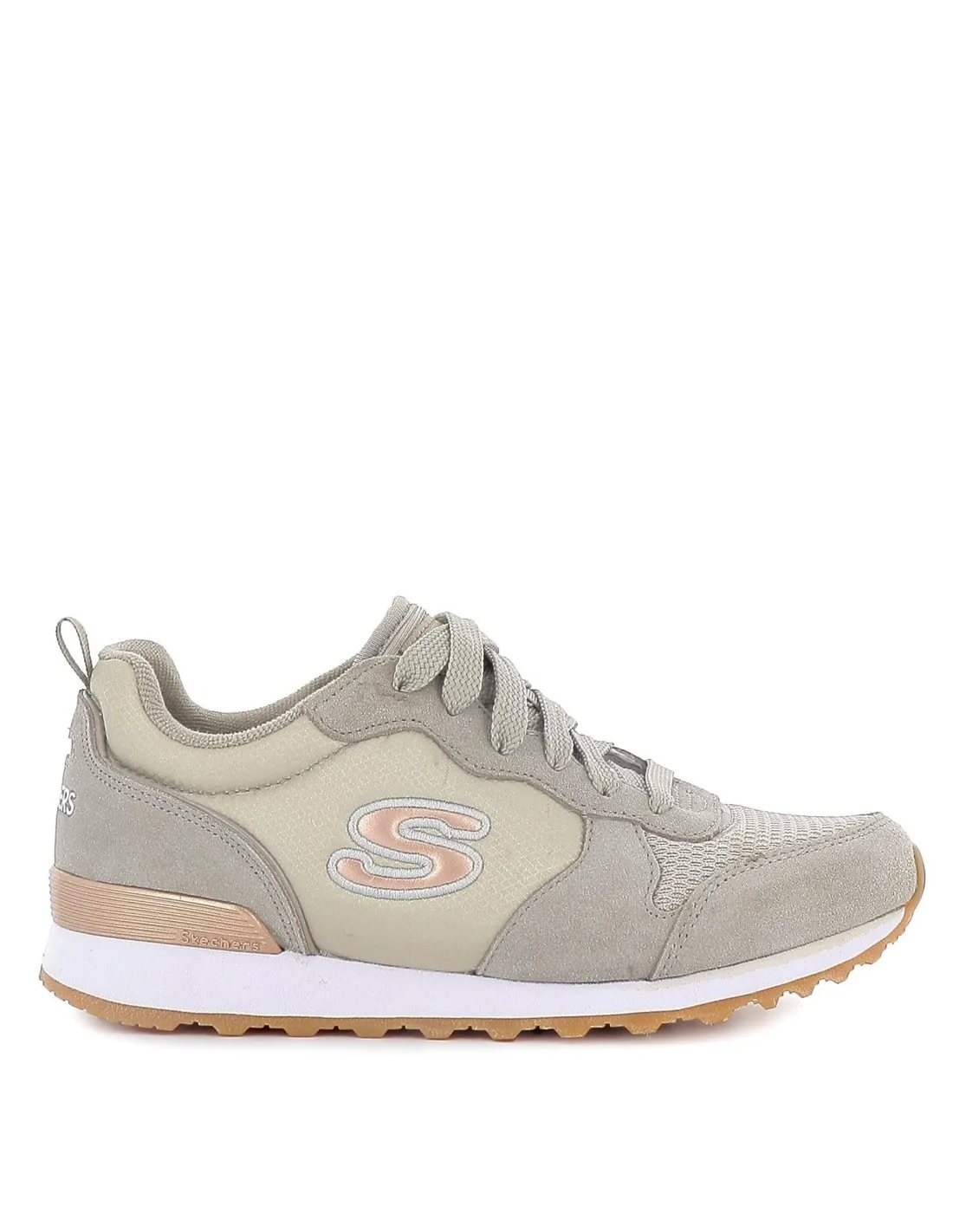 Deporte casual cordones beige Skechers