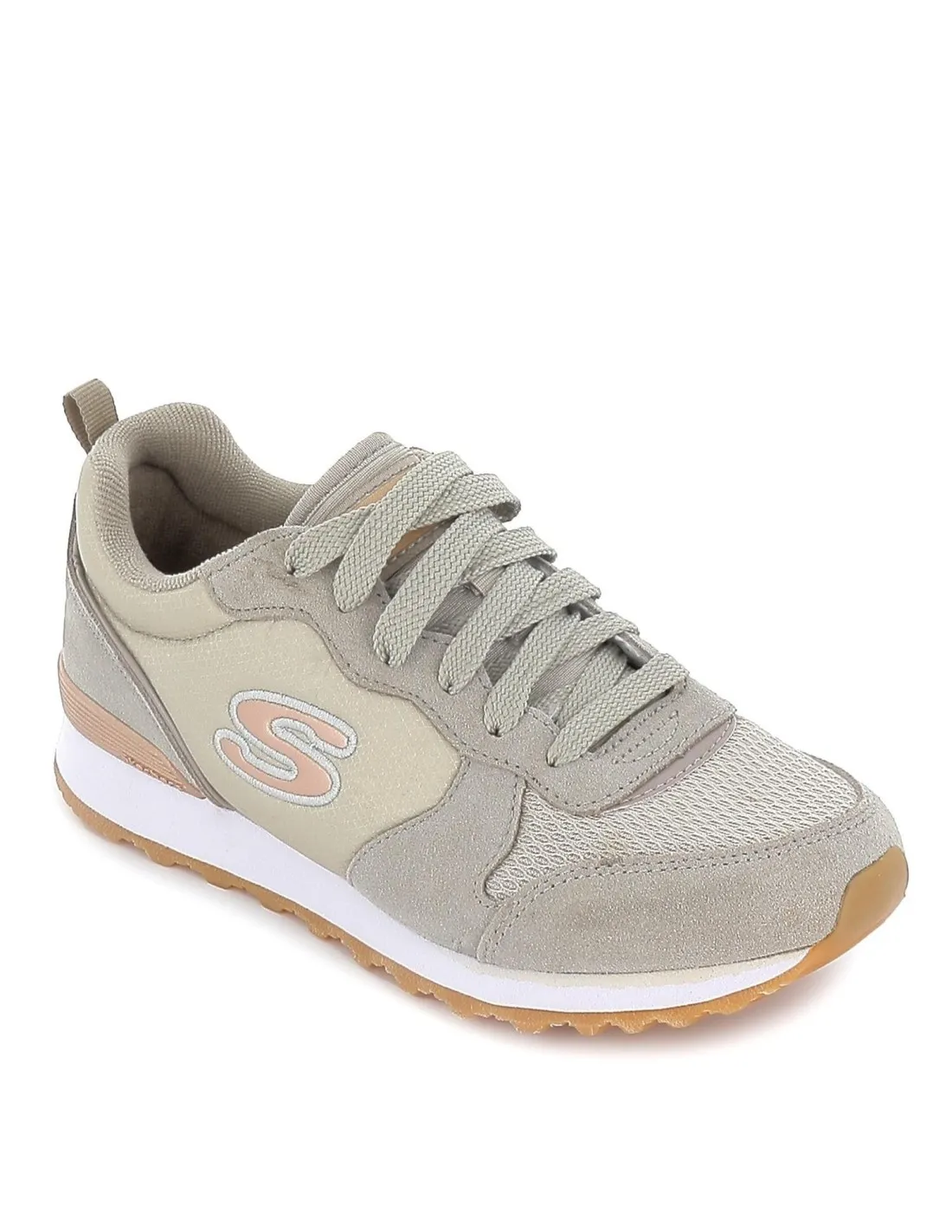 Deporte casual cordones beige Skechers