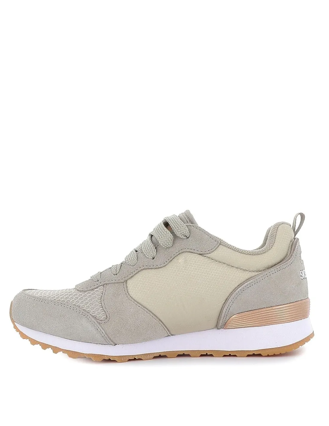 Deporte casual cordones beige Skechers