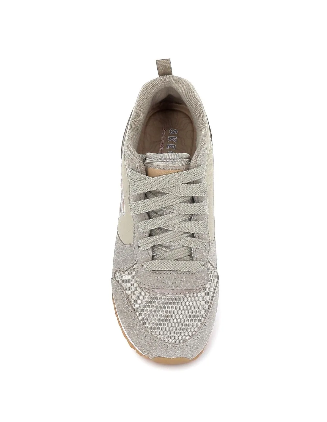 Deporte casual cordones beige Skechers