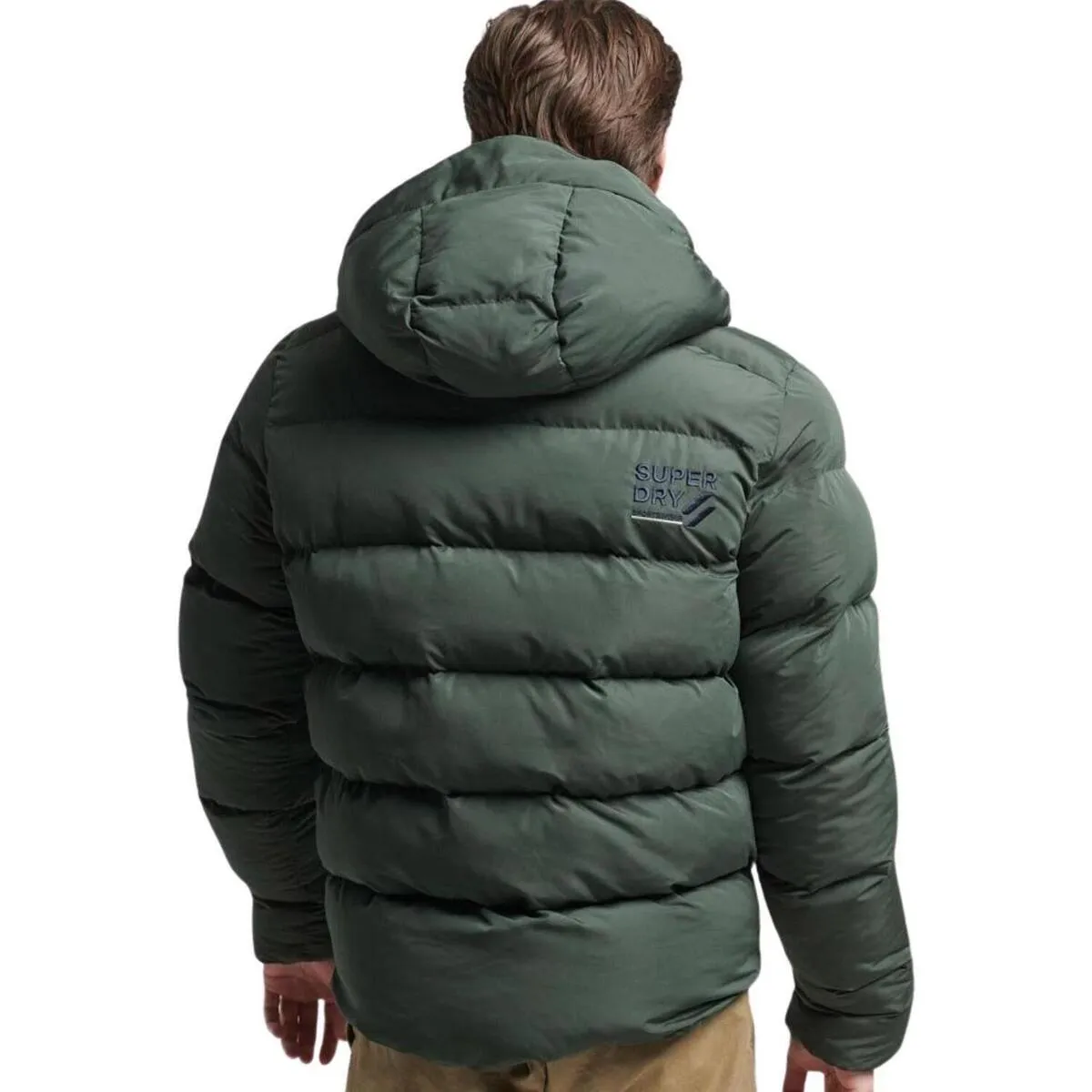 HOODED MICROFIBRE SPORT PUFFER