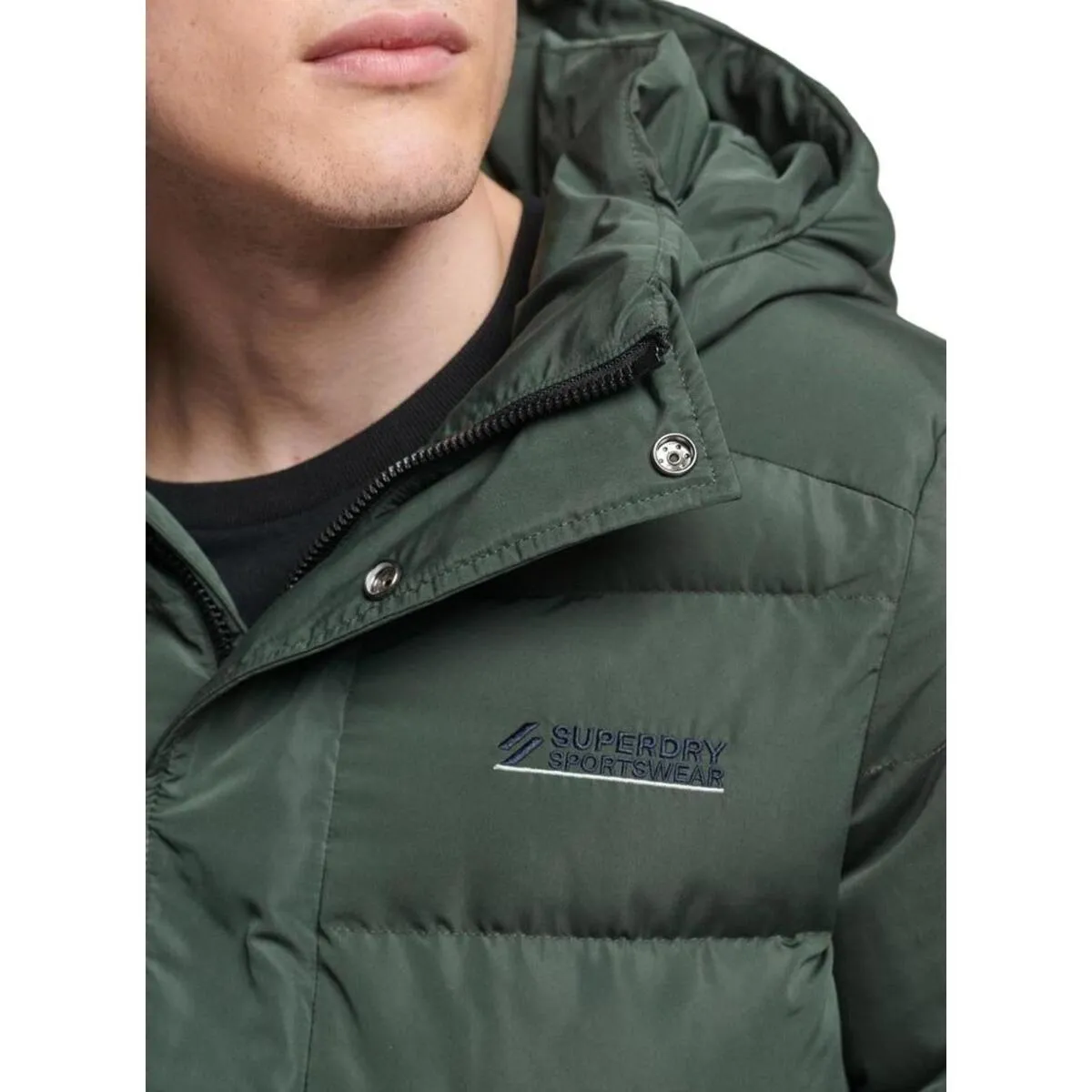 HOODED MICROFIBRE SPORT PUFFER