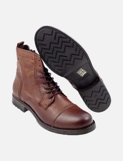 Jack & Jones Bota marrón cordones