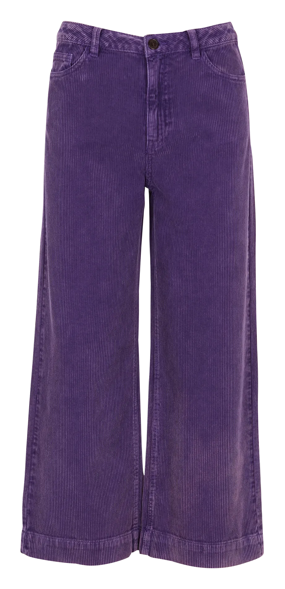 MAISON 123 OSIRIS - Pantalón ancho de pana de algodón en violeta