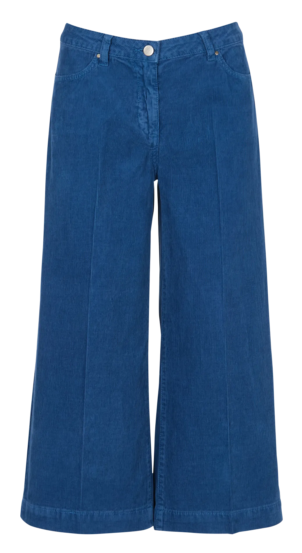 MAISON 123 PADDY - Pantalón capri ancho de algodón en azul