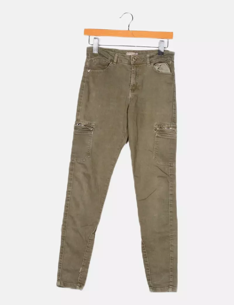 Mango Jeans cargo verde