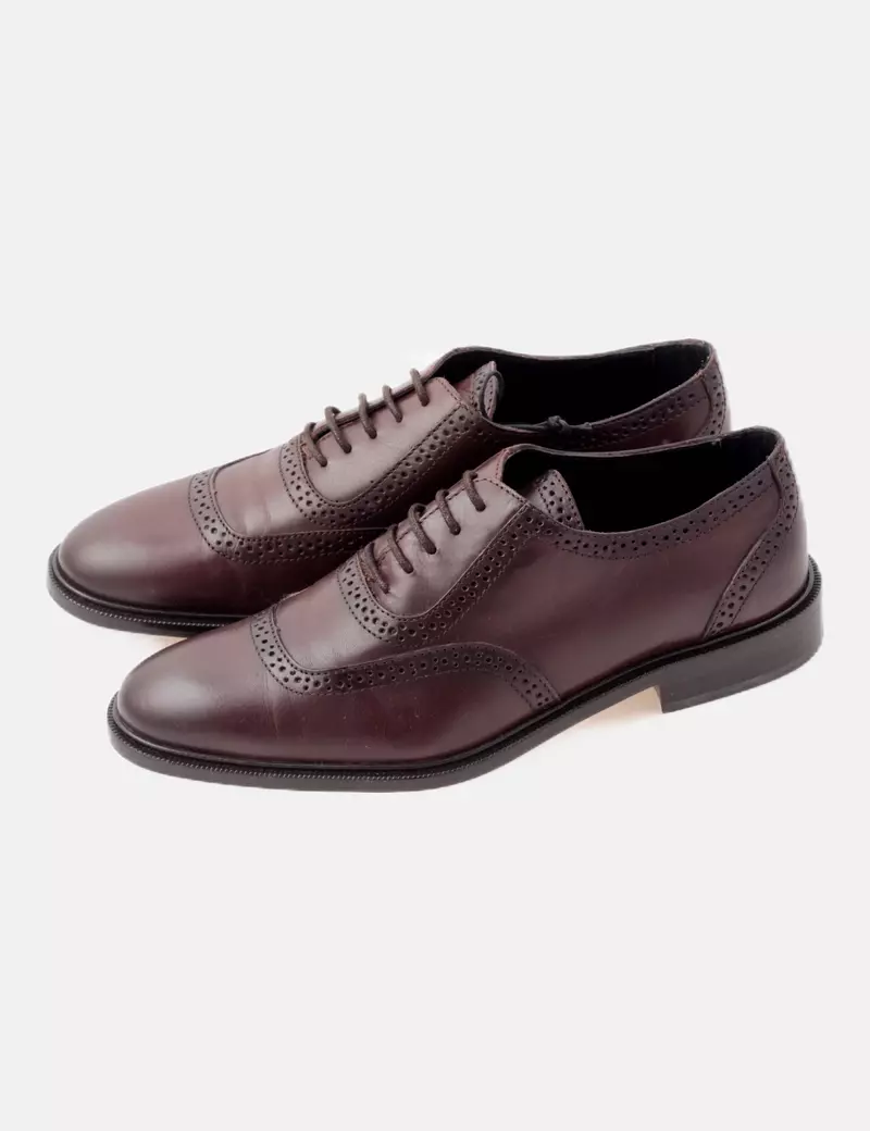 Massimo Dutti Oxford marrón acordonado