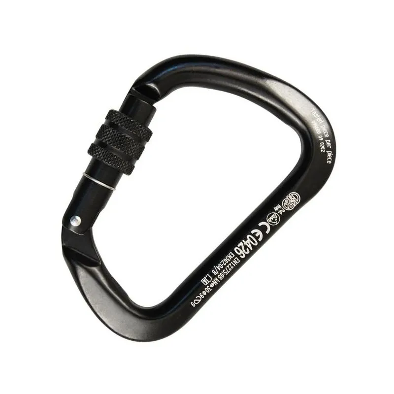 Mosquetón Kong XL Alu con tornillo (negro)