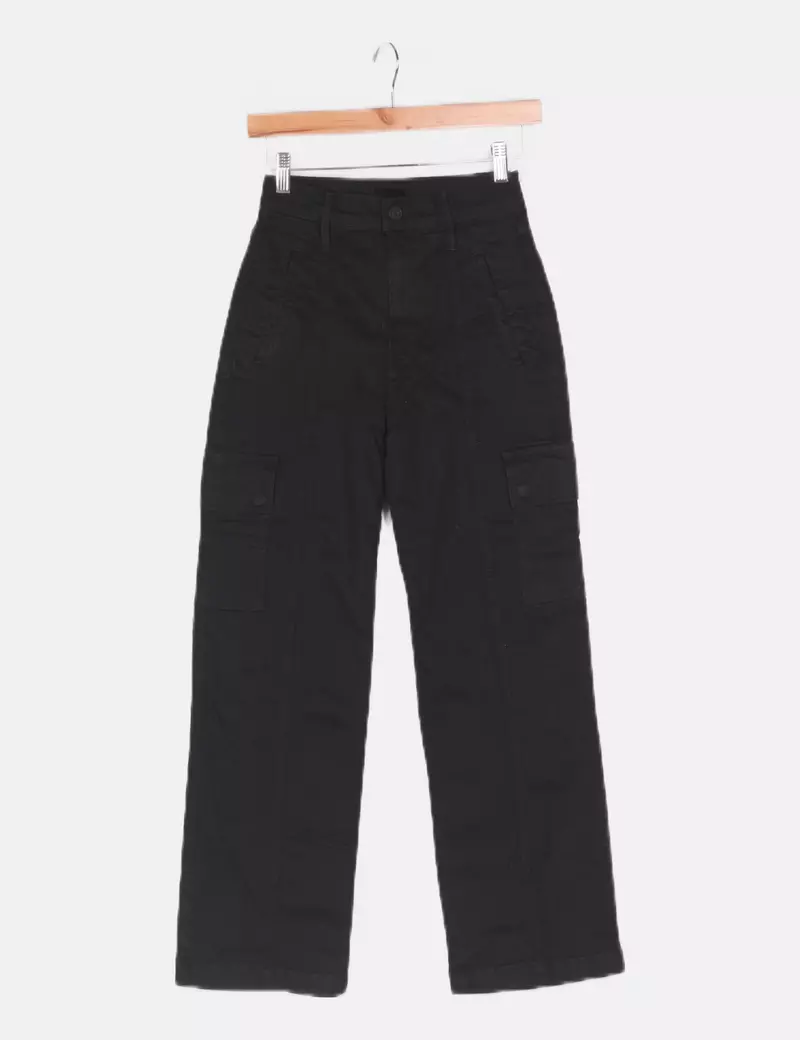 MOTHER Jeans cargo negro