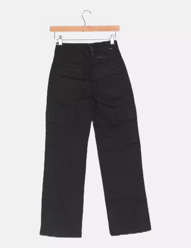 MOTHER Jeans cargo negro