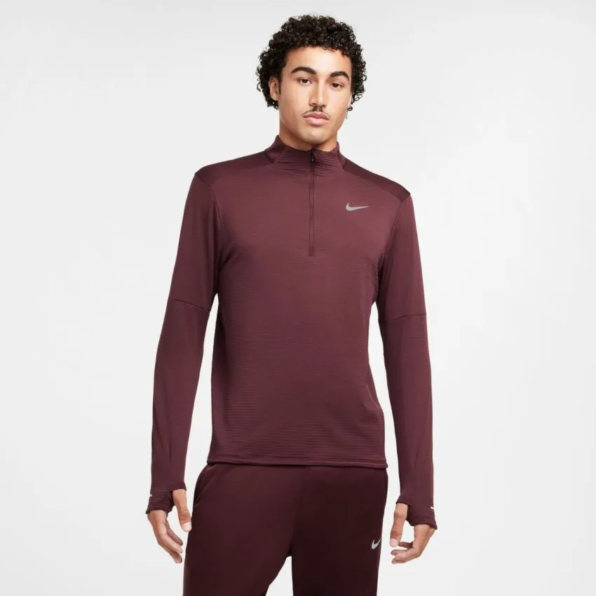 Nike Hombre Capa intermedia Therma-FIT Water-Repellent Element Half Zip Rojo 