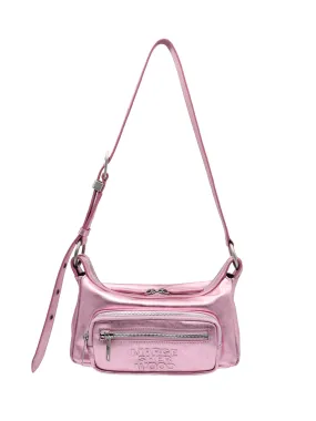 Outpocket Hobo Mini metallic pink foiled plain