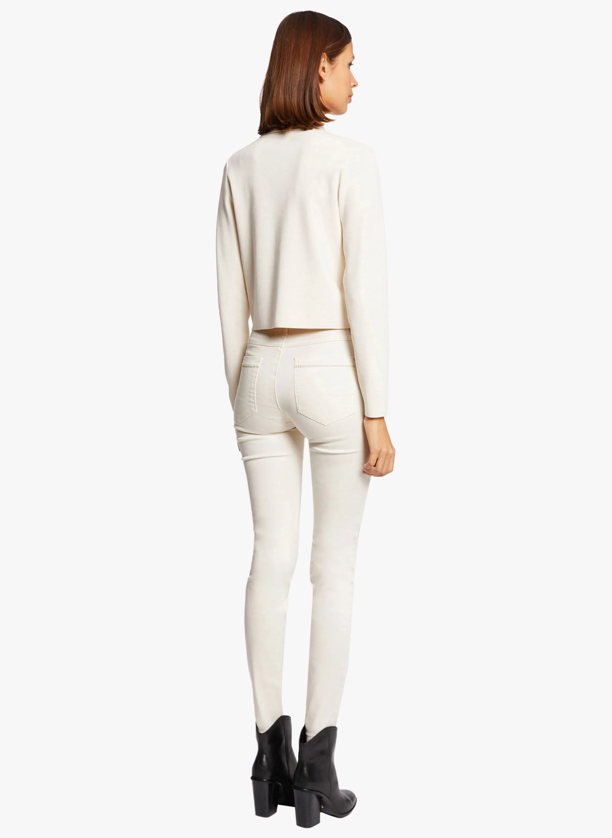 PALY - Pantalón slim de mezcla de algodón en beige