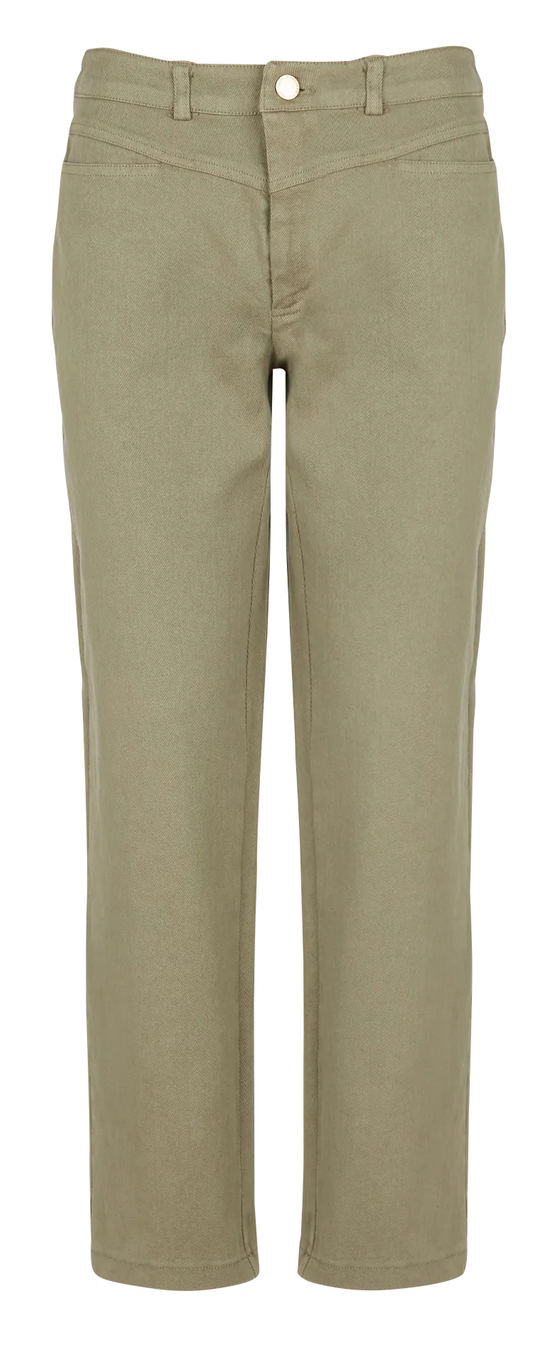 Pantalón chino de mezcla de algodón en caqui