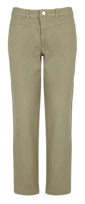 Pantalón chino de mezcla de algodón en caqui