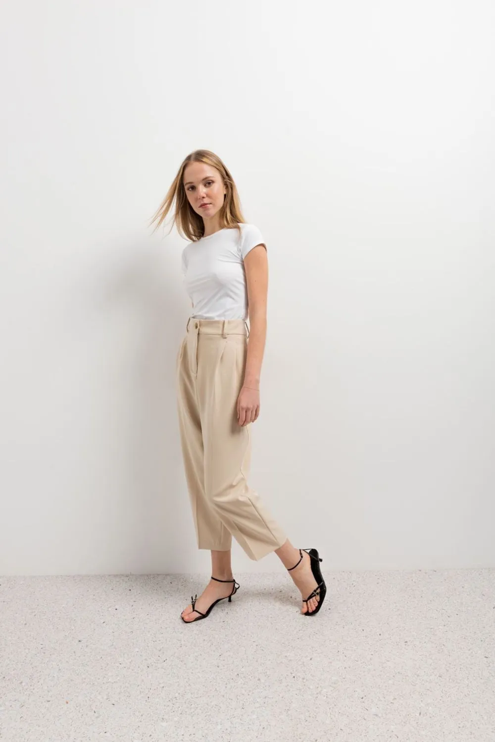 Pantalón low waist, pantalones de vestir para verano elegantes de mujer con corte que sienta bien y