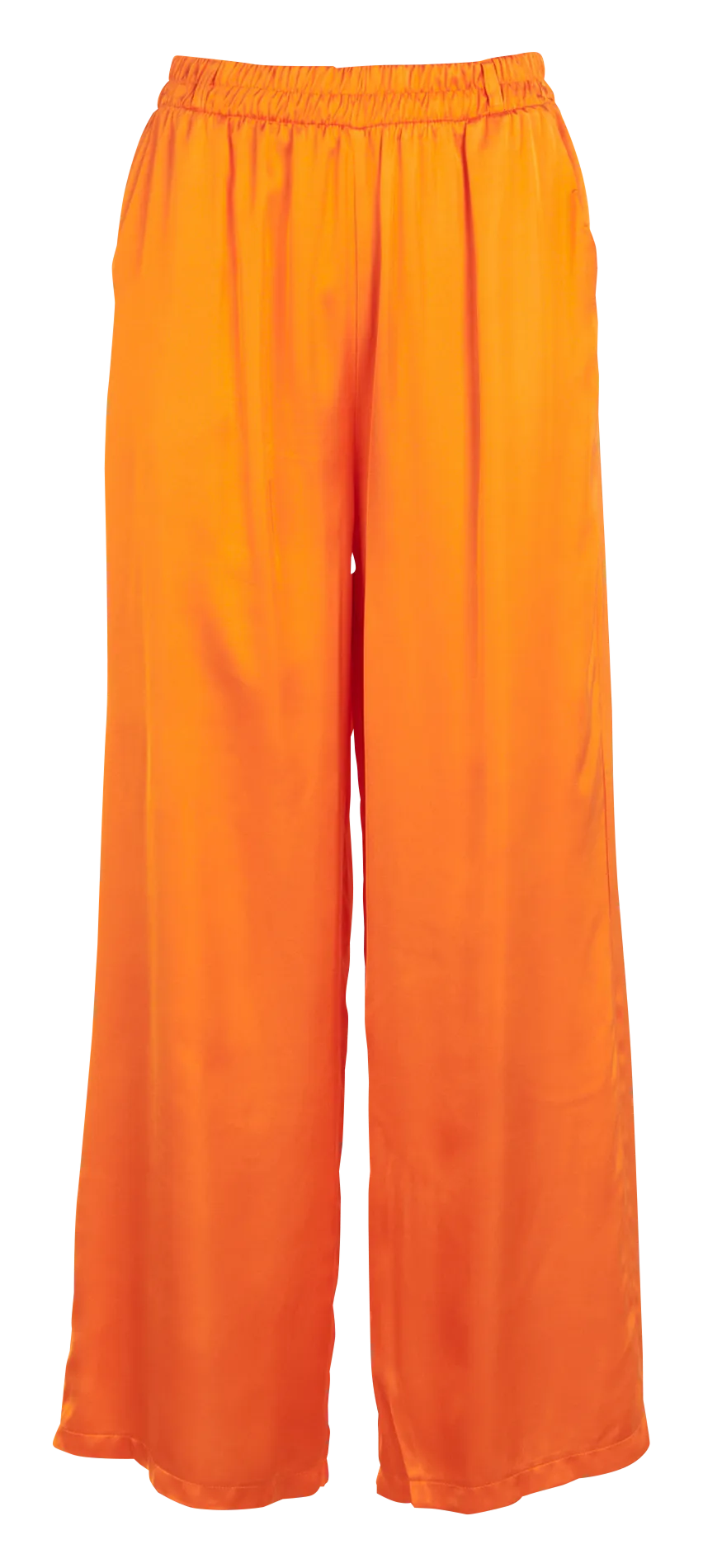 PAROCKY - Pantalón ancho satinado en naranja