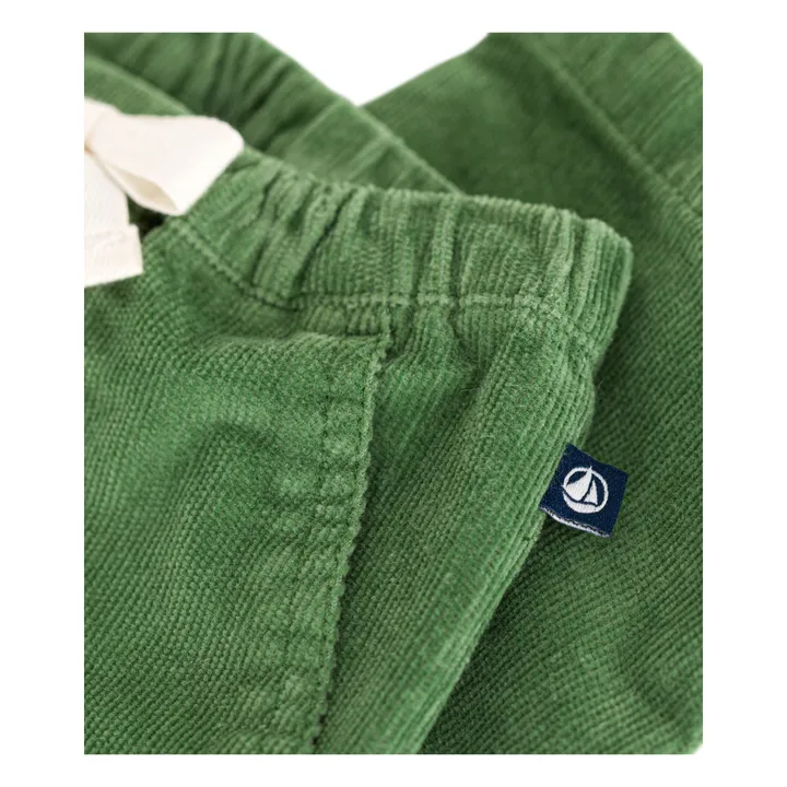 Petit Bateau Pantalones de terciopelo para bebé | Verde