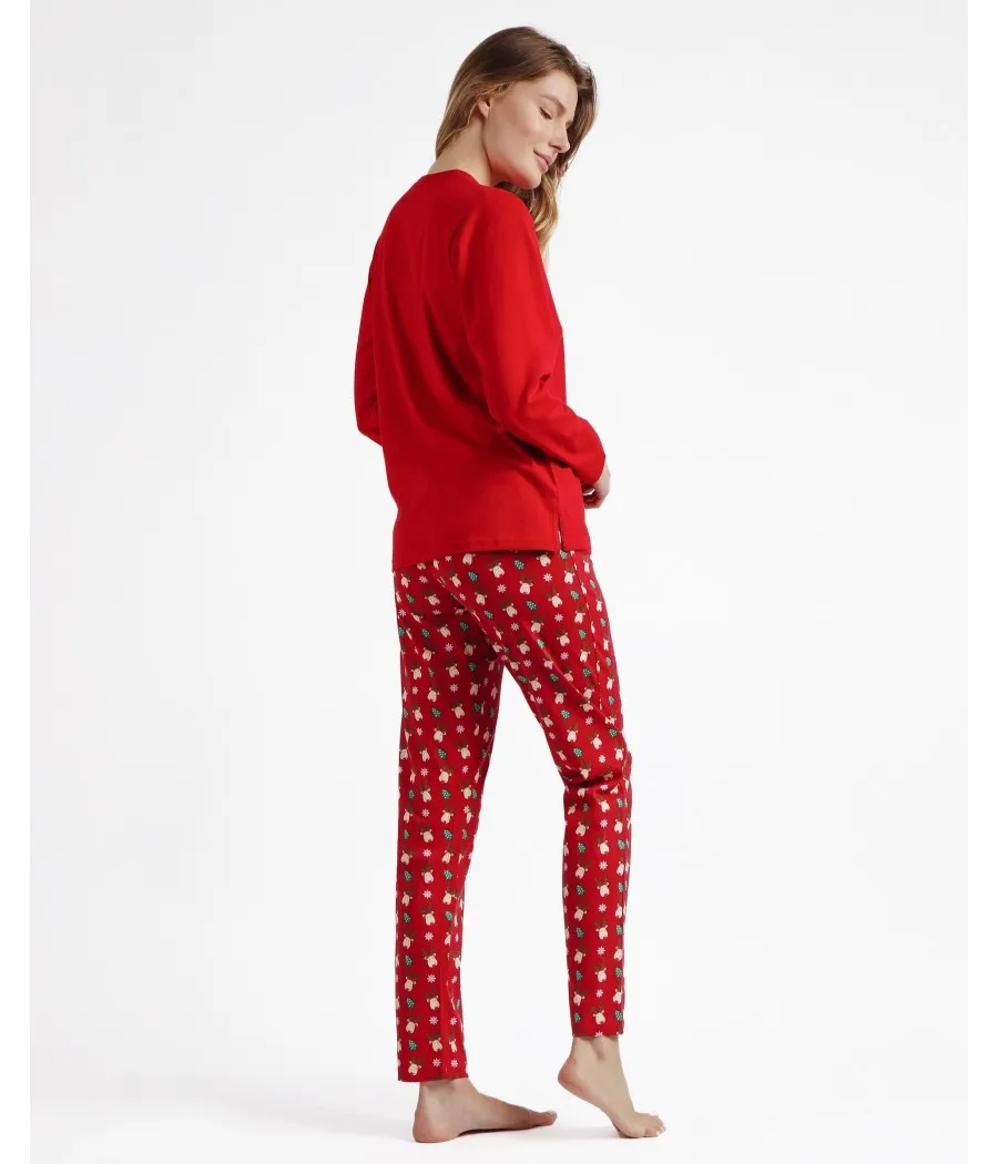 Pijama Navidad mujer Admas My Bells rojo algodón Colección Familiar