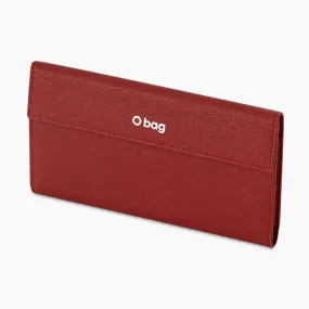 Pochette organizadora de tejido sintético rojo rubì