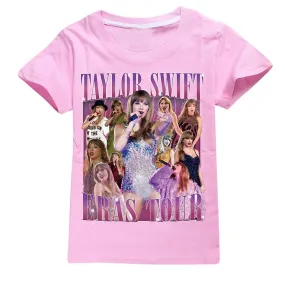 Regalos Taylor Swiftie Camiseta estampada Música Conciertos Fans Cine Mercancía Tops 9-16 Años Niños Adolescentes Niños Niñas