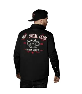 Sobrecamisa Hombre Negra AntiSocial Club HYRAW W23-M09